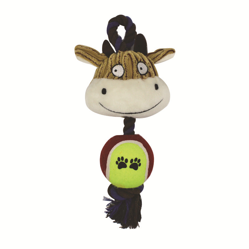 Plush Dog Toy Swing Ball with Cotton Rope 28 x 10 CM 6