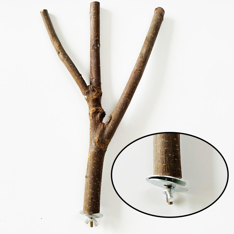 Natural Applewood Bird Perch Stand Rod for Parrots 20CM 4