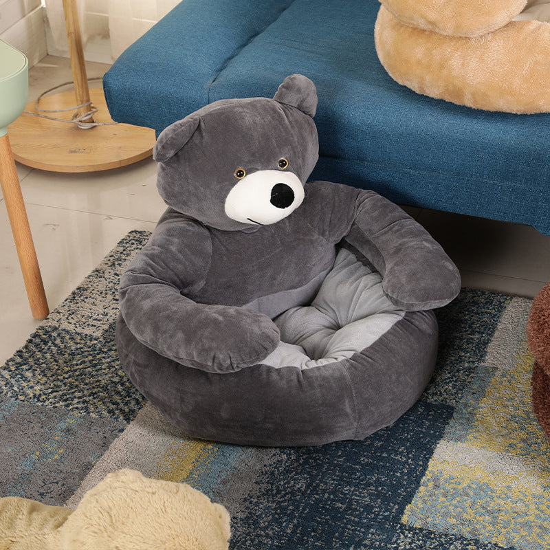 Removable Washable Cloth Dog Bed Warm Plush Kennel 3