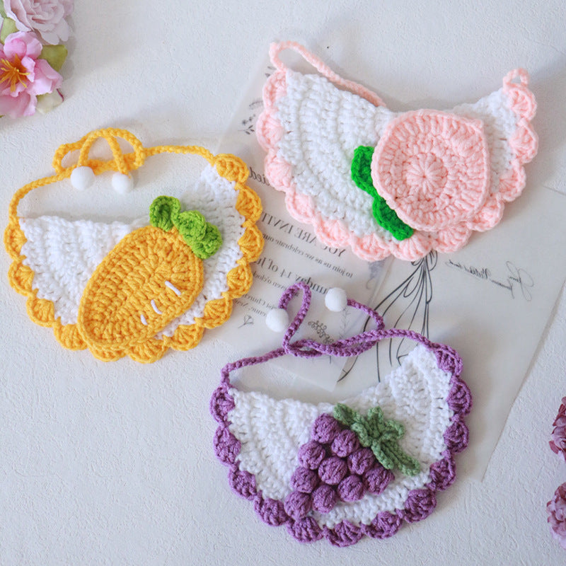 Hand-Woven Acrylic Cat Collar Bib for Cats 5