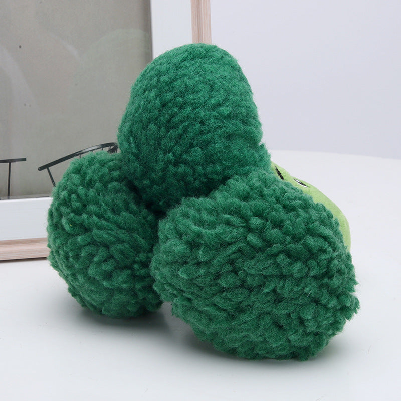 Plush Dog Toy Broccoli Soft Squeaky Chew Toy 4