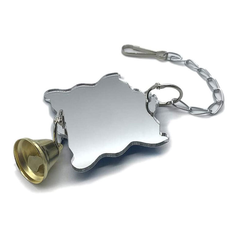 Acrylic Parrot Mirror Toy Pendant Chain Hanging Cage Accessory 5