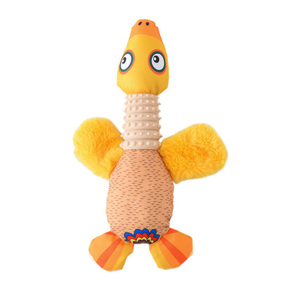 Wild Goose Plush Dog Chew Toy with TPR Liner 18x30CM 4