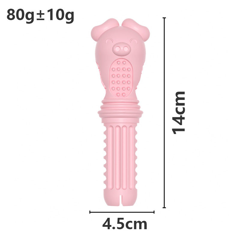 Screwdriver Shape Dog Chew Toy Durable TPR Material