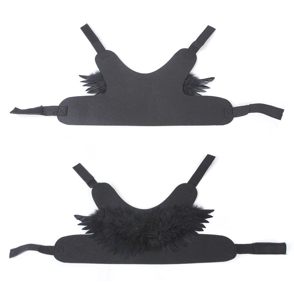 Felt Cloth Dog Costume Angel Wings Halloween Outfit
