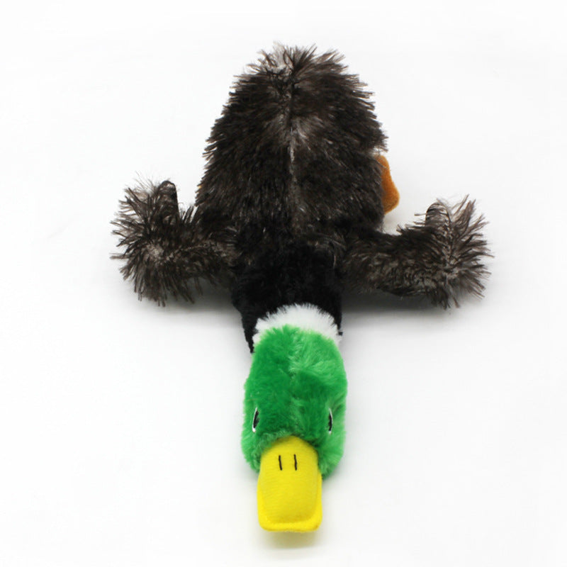 Plush Dog Toy Duck Soft Squeaky Interactive Toy