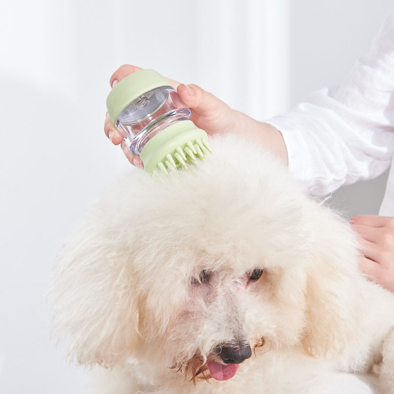 Silicone Dog Bath Brush with Soft Bristles and Handle 4