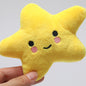 Five-Pointed Star Plush Dog Chew Toy with Squeaker 13x10cm