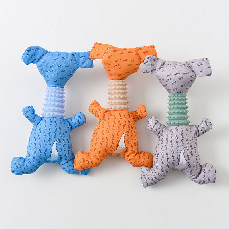 Cartoon Dog Chew Toy Squeaky Durable Oxford Cloth