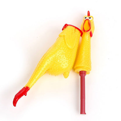 Squeaky Vinyl Chicken Dog Chew Toy for Play and Teething 3