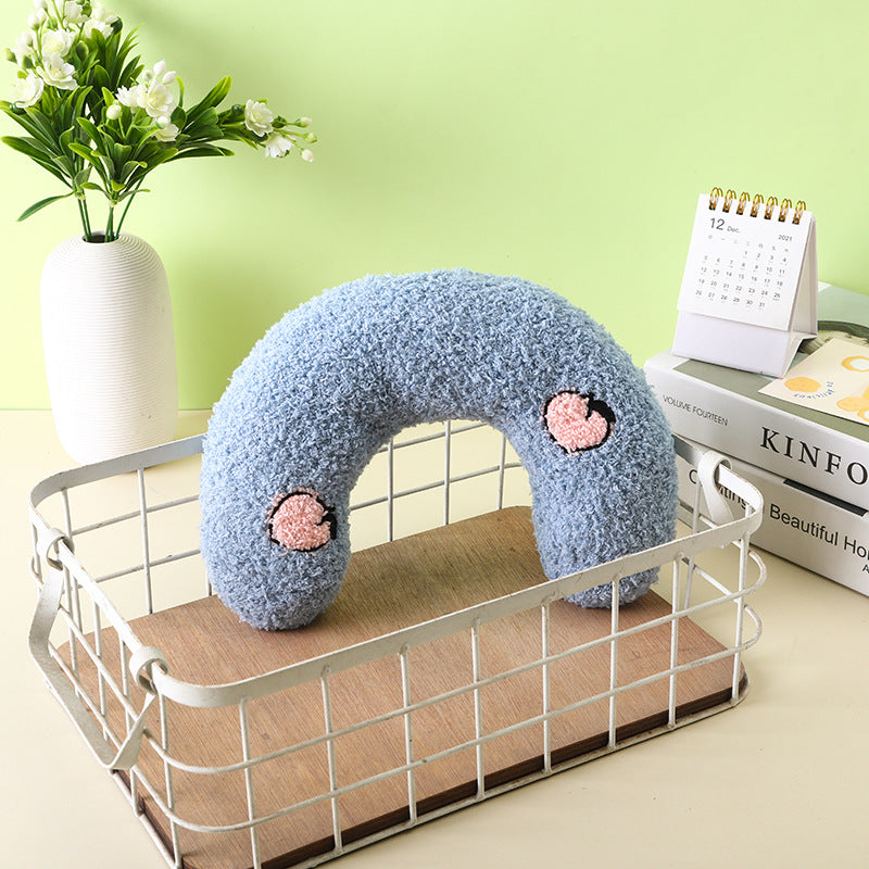 Plush U Shape Dog Pillow Soft Comfortable Pet Cushion 6