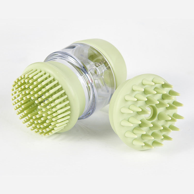 Silicone Dog Bath Brush with Soft Bristles and Handle 7