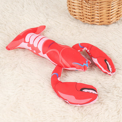 Lobster Dog Chew Toy Durable PP Oxford Cloth Material