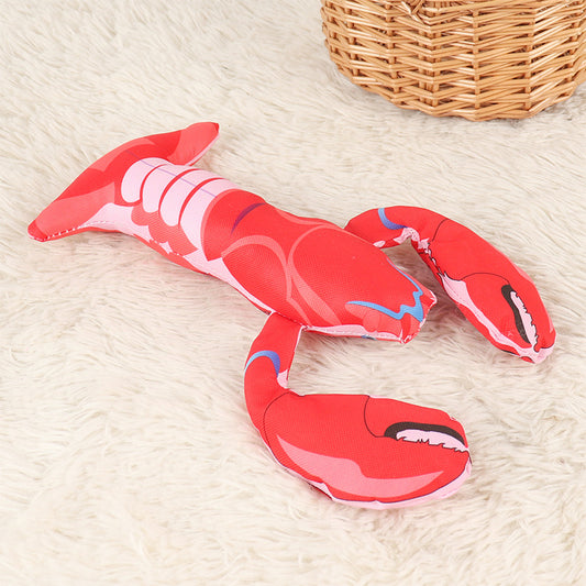 Lobster Dog Chew Toy Durable PP Oxford Cloth Material