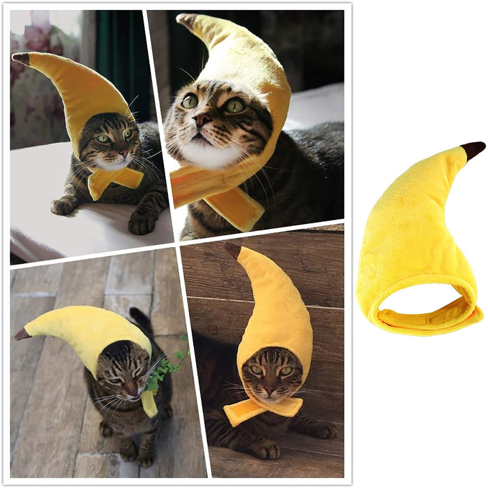 Plush Cat Headgear Banana Shape Soft Cotton Material 2