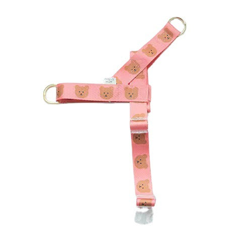 Nylon Dog Harness Adjustable Bear Pattern Lightweight 5