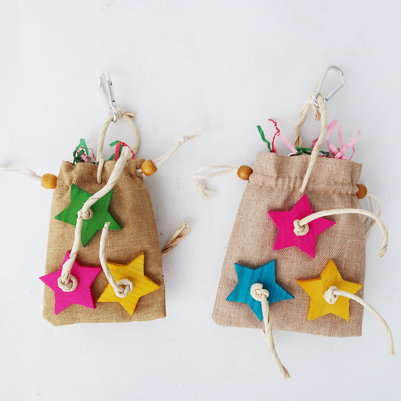 Hemp Paper Parrot Chew Toy Star Shape Small and Large Sizes