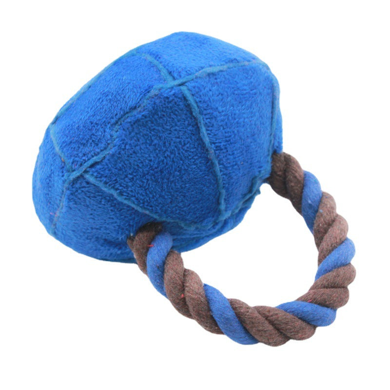 Imitation Diamond Plush Dog Toy with Cotton Rope 12x8cm 4