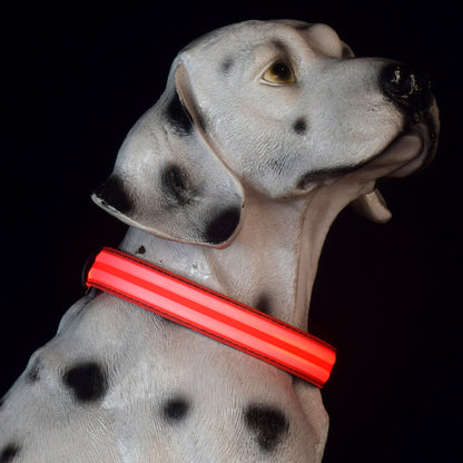 Adjustable Nylon LED Dog Collar Glow in the Dark Light Up 4