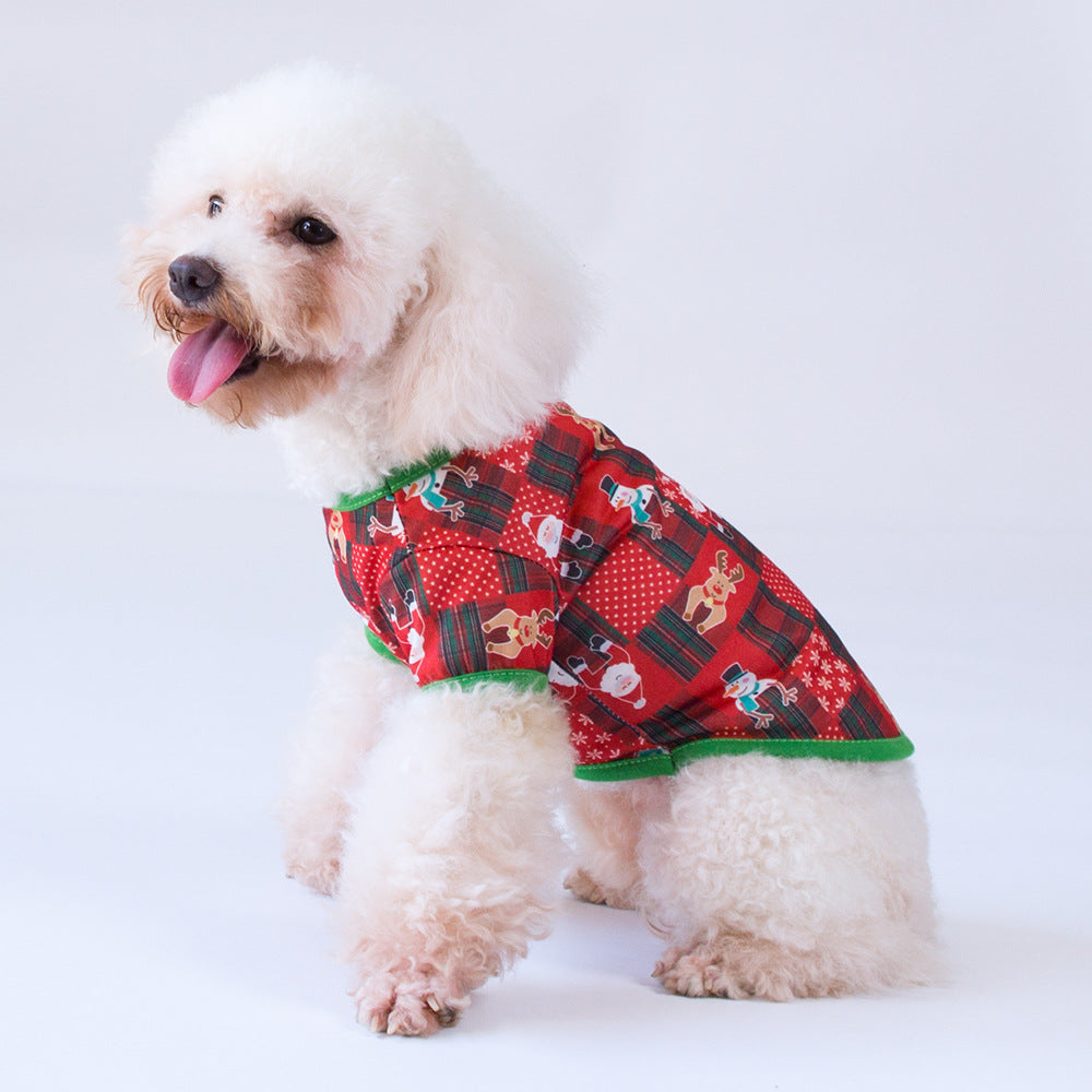 Cotton Dog Christmas Clothes Soft Festive Apparel for Dogs 2