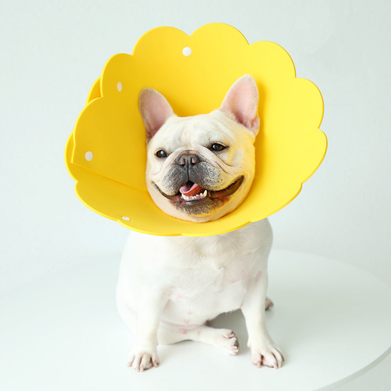 EVA Sunflower Dog Cone Adjustable Neck Recovery Collar