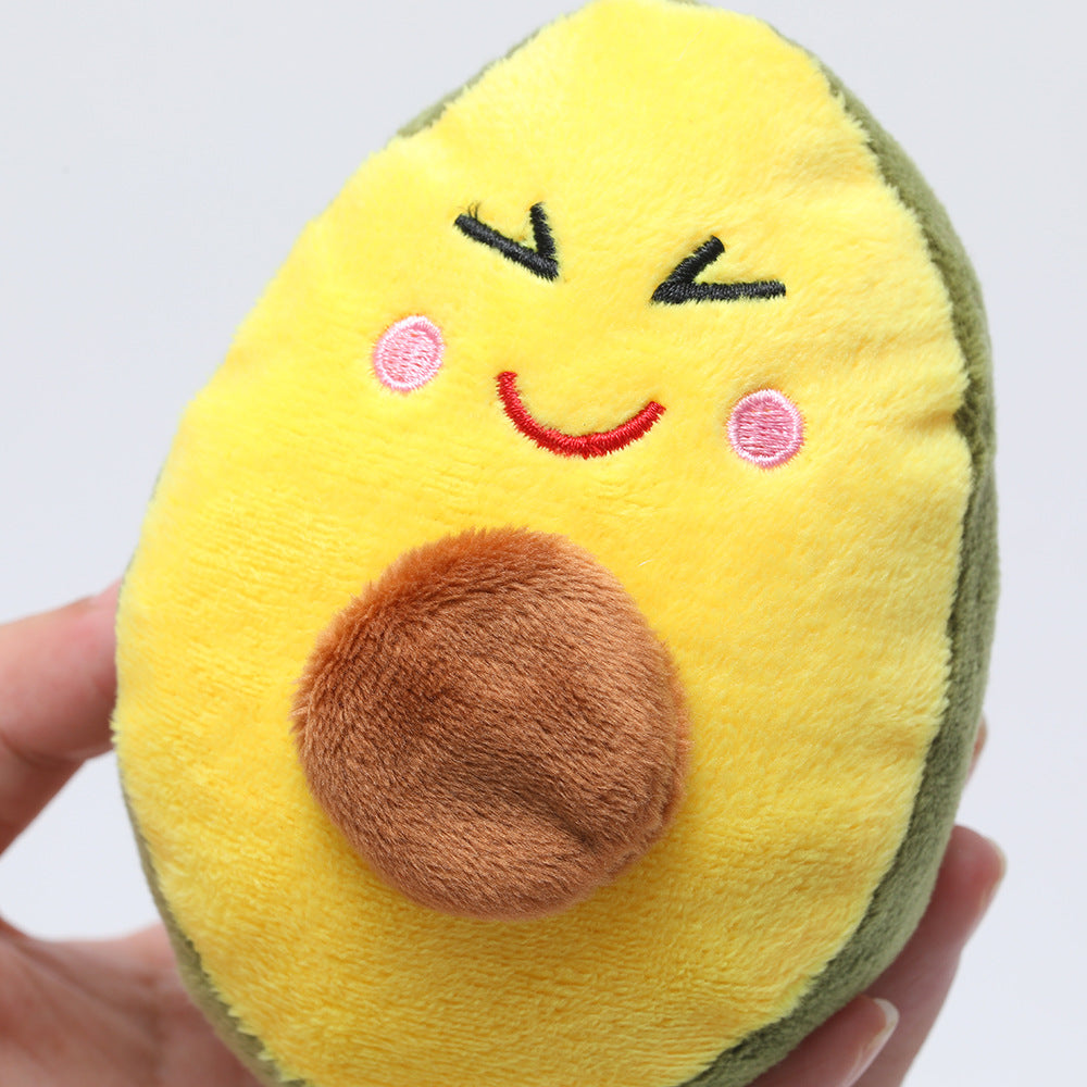Avocado Plush Dog Toy Sound Molar Chew Soft Squeaky Toy 6