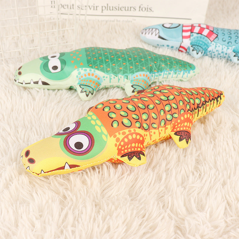 Crocodile Dog Chew Toy Durable PP Oxford Cloth 27cm 2