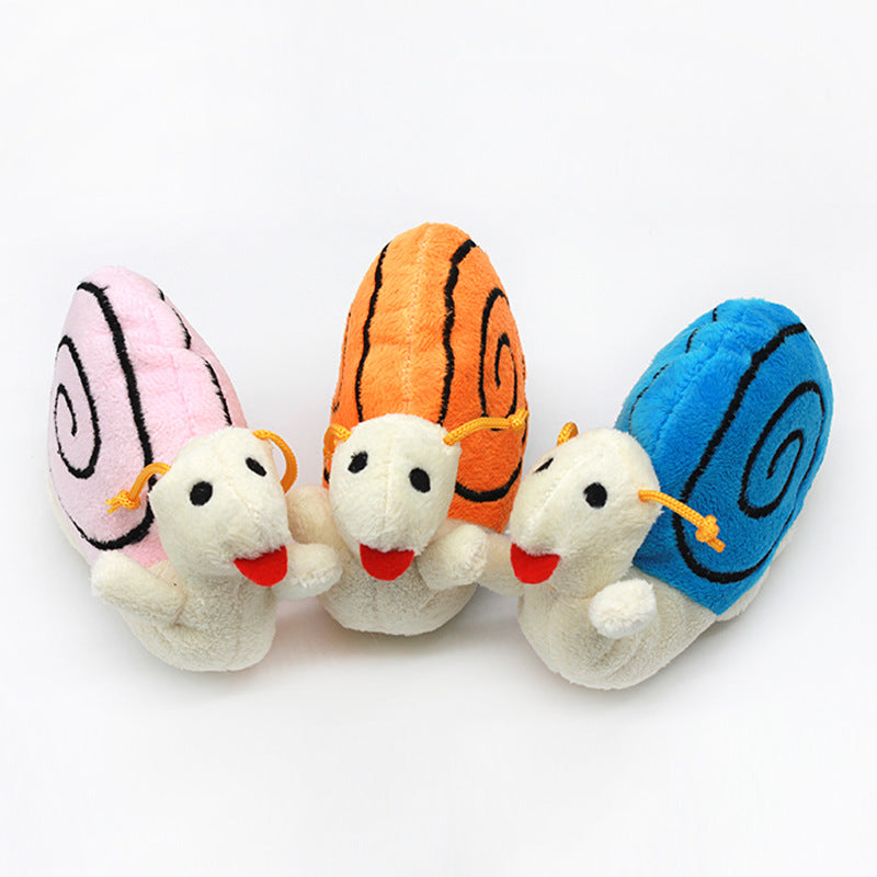 Snail Plush Dog Toy Soft Interactive Chew Toy