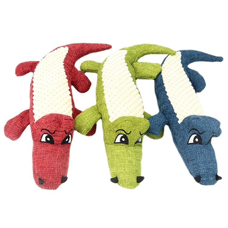 Plush Crocodile Dog Toy Soft Squeaky Plush Fabric 5