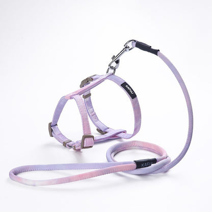 Polyester Dog Harness and Leash Set Gradient Adjustable 3