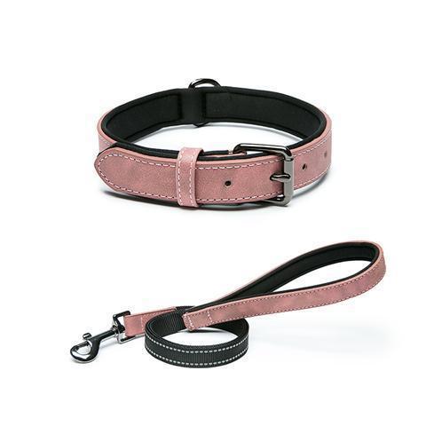 Reflective Artificial Leather Dog Collar Adjustable Sizes 11