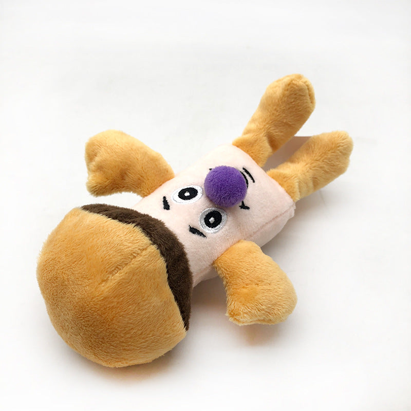 Mushroom Plush Dog Toy Soft Squeaky Interactive 3