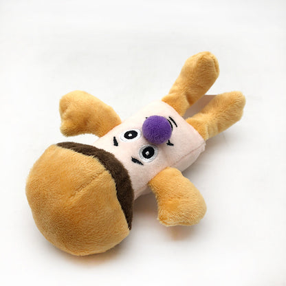 Mushroom Plush Dog Toy Soft Squeaky Interactive 3