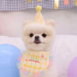 Cotton Polyester Dog Birthday Bib and Hat Set 2 Pack