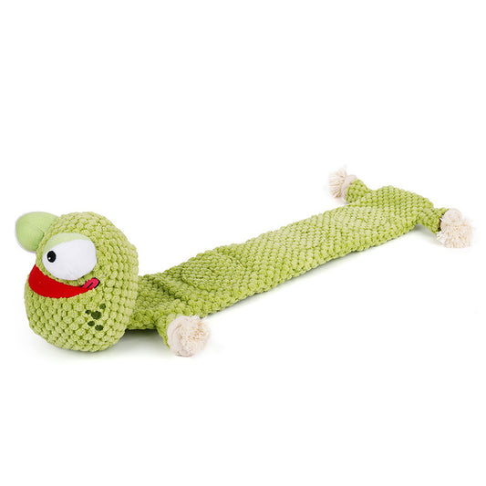 Frog Plush Dog Toy Squeaky Soft Interactive Chew Toy