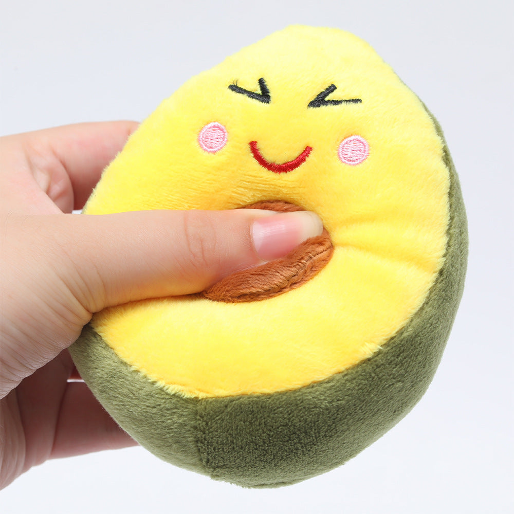 Avocado Plush Dog Toy Sound Molar Chew Soft Squeaky Toy 2