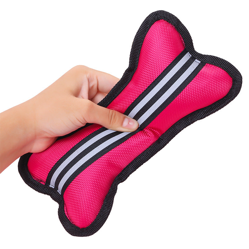 Reflective Bone Dog Toy Squeaky Durable Oxford Cloth 4