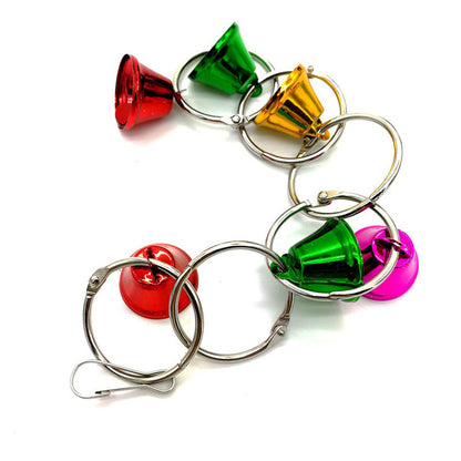 Iron Parrot Chain Bell Toy with Colorful Hanging Rings 4