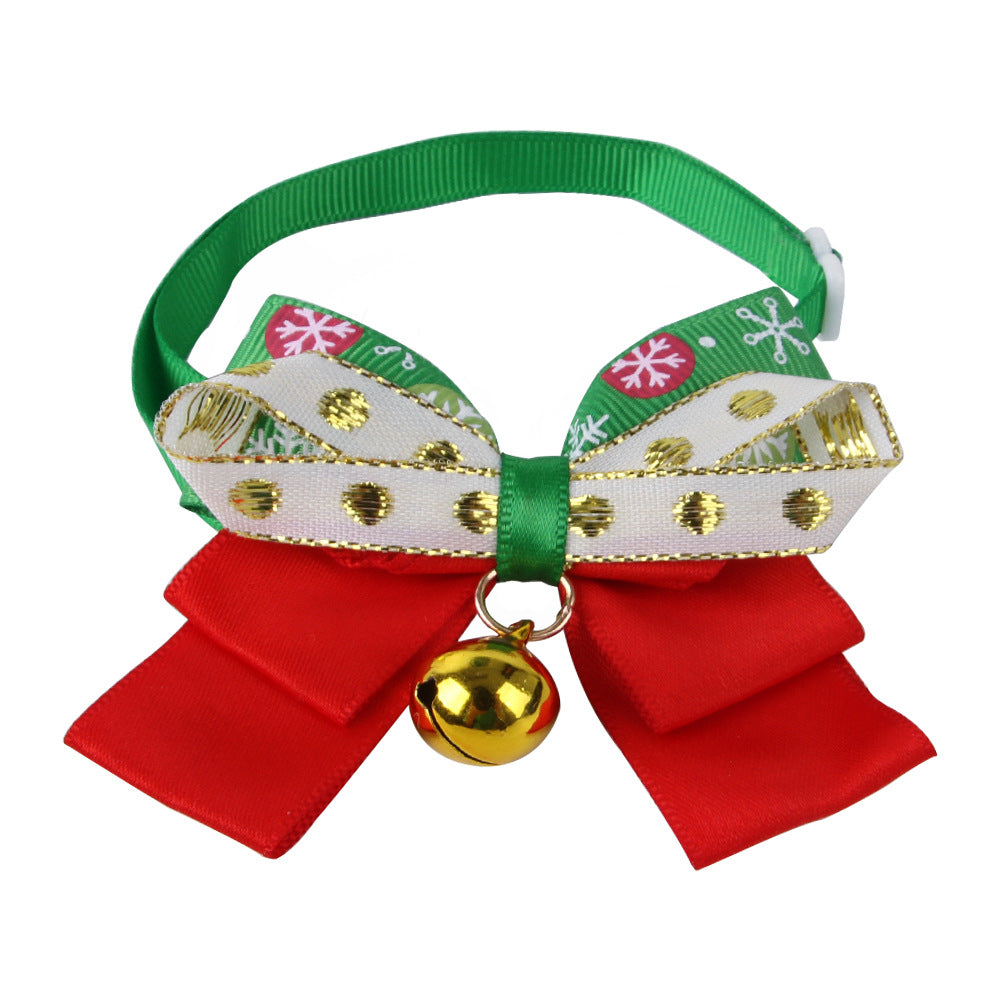 Polyester Dog Collar Christmas Bow Lightweight Festive 4