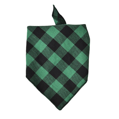 Plaid Cotton Dog Bandana Adjustable Triangle Scarf 11