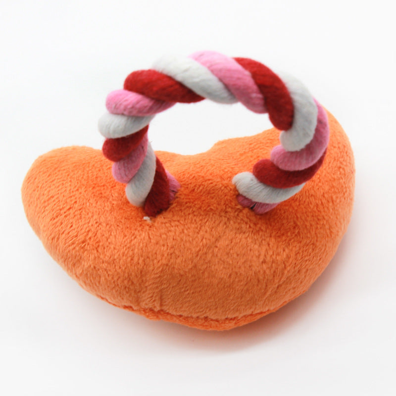 Plush Teeth Dog Toy with Cotton Rope for Chewing and Tugging 2