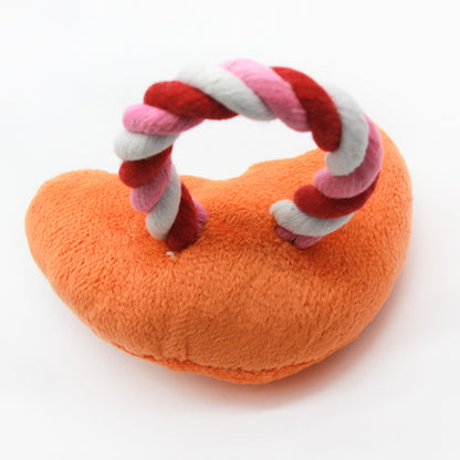 Plush Teeth Dog Toy with Cotton Rope for Chewing and Tugging 2
