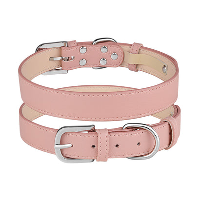 Adjustable PU Microfiber Dog Collar for Medium and Large Dogs 5