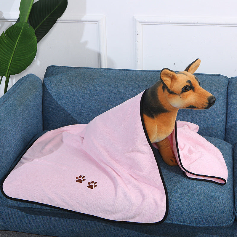 Quick Drying Microfiber Dog Bathrobe Absorbent Size 70x140cm 8