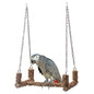 Wooden Parrot Swing Chain Hanging Cage Toy 40x25x60cm
