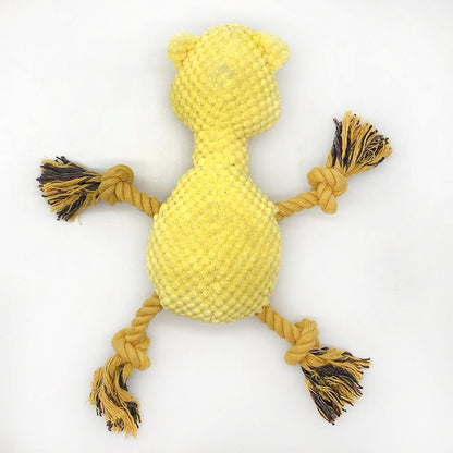 Animal Plush Dog Chew Toy Rope Soft Interactive Plush Toy 2