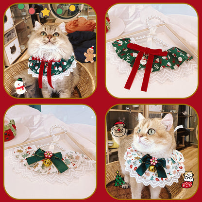 Cotton Dog Bandana Christmas Scarf for Festive Holiday Dress Up 2