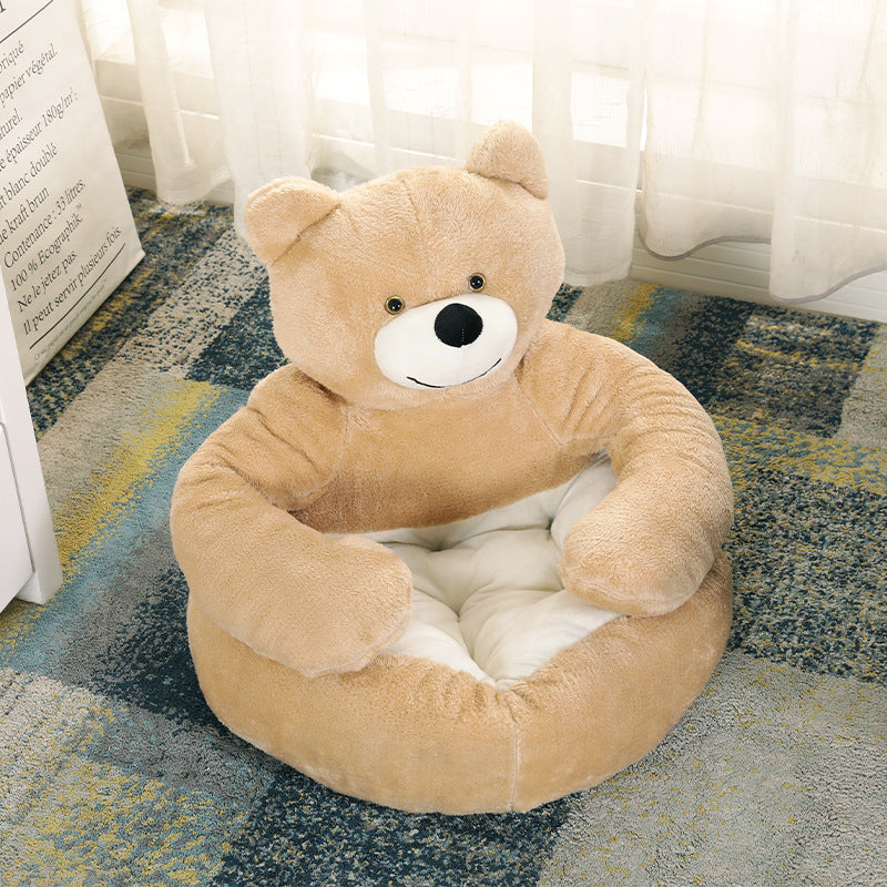Removable Washable Cloth Dog Bed Warm Plush Kennel 2