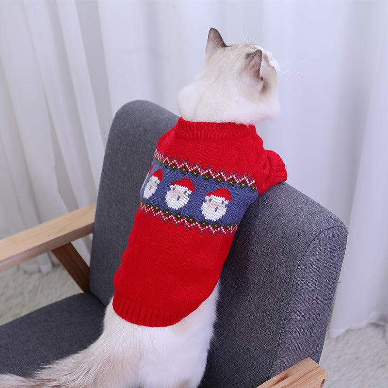 Acrylic Christmas Cat Sweater Festive Holiday Knit for Cats 4