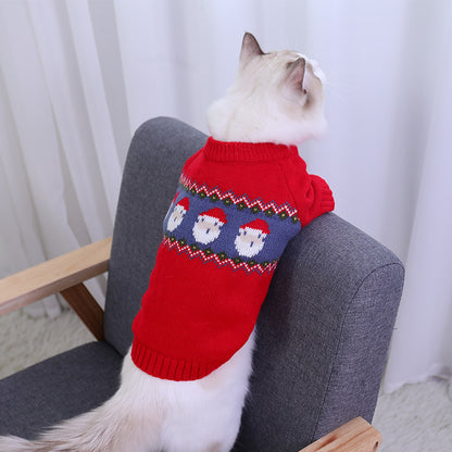 Acrylic Christmas Cat Sweater Festive Holiday Knit for Cats 4